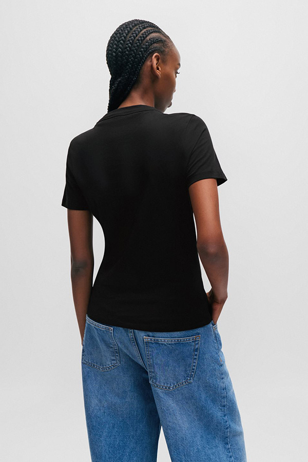 ΜΠΛΟΥΖΑ T-SHIRT HUGO - 001 ΜΑΥΡΟ